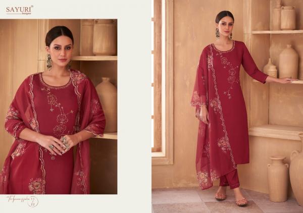 Sayuri Saffron Festival Wear Viscose Silk Designer Salwar Suit Collection